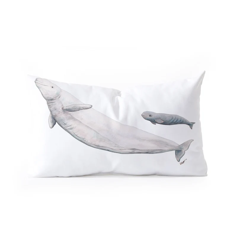 Beluga white whale Rectangular Pillow