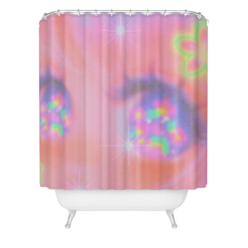 Pastel Y2K Girl Dreamy Kawaii Aesthetic Shower Curtain