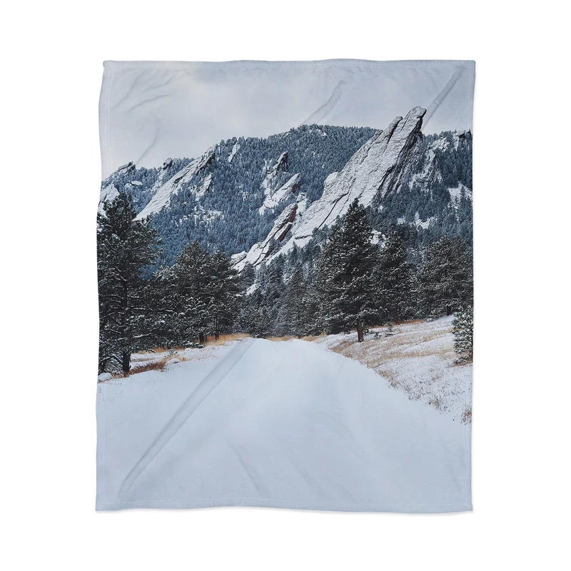 Frozen Flatirons Throw Blanket