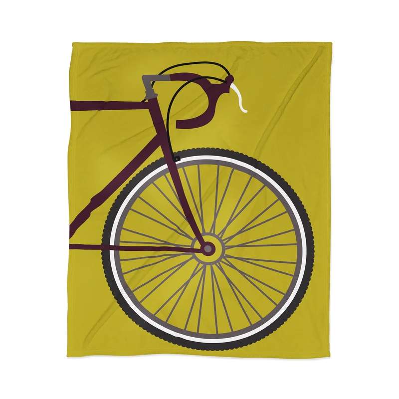 Minimalist Bicycle Design Throw Blanket