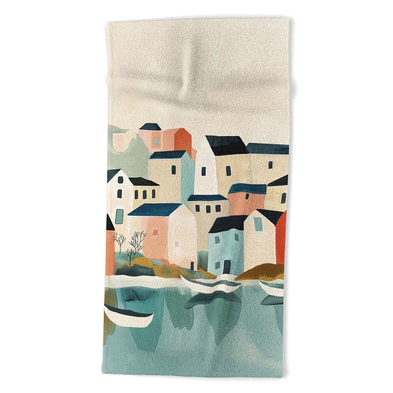 Quiet Harbor Bath Towel