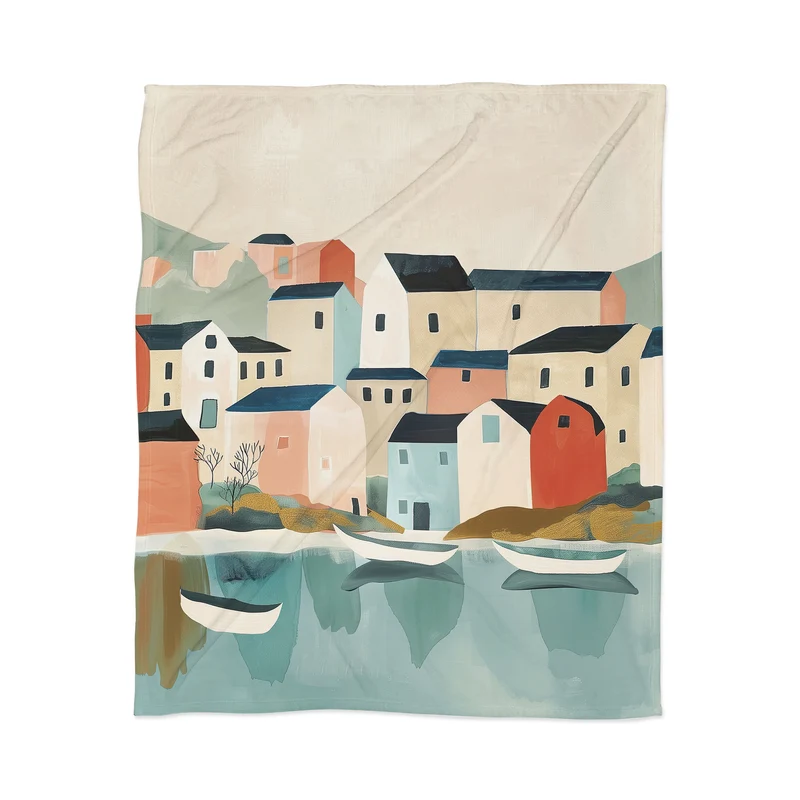 Quiet Harbor Throw Blanket