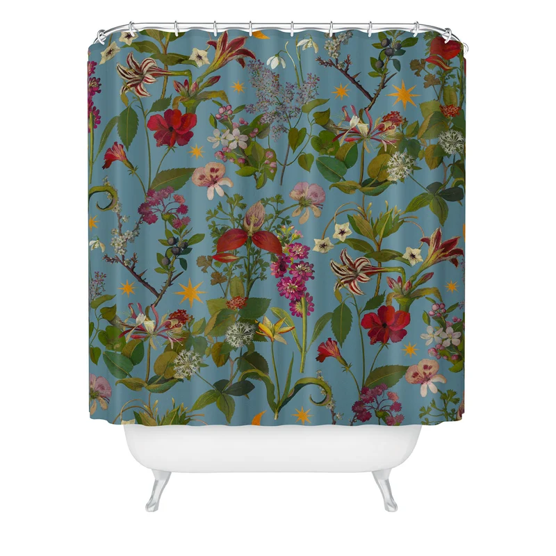 Amryllis Star Slate Shower Curtain