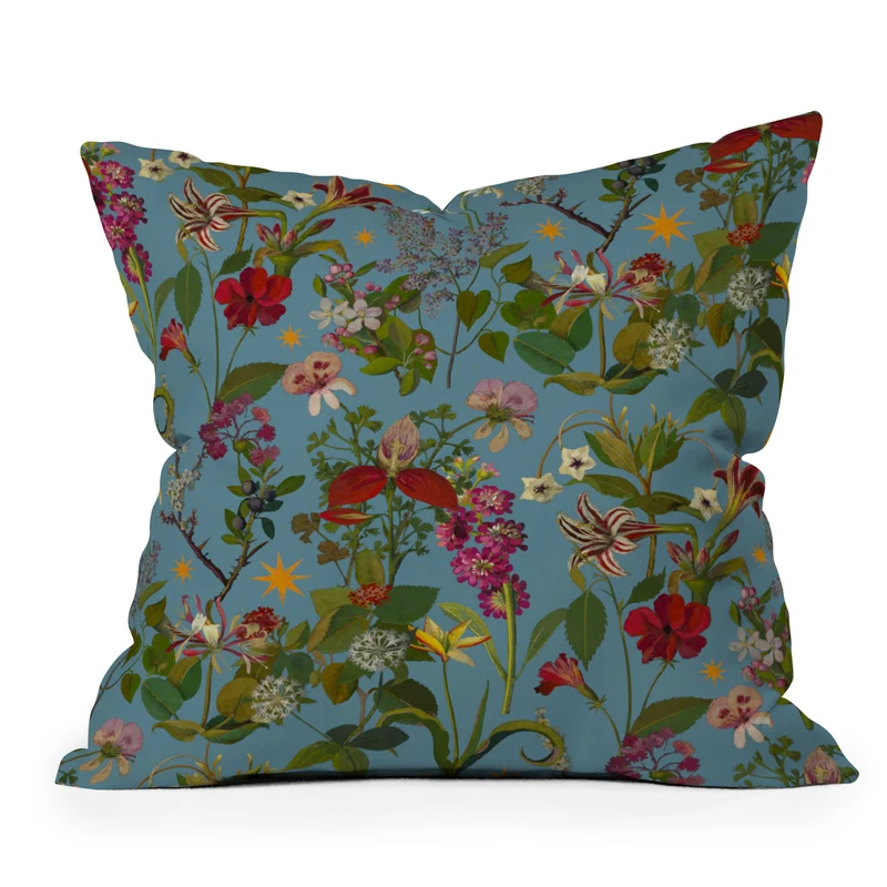 Amryllis Star Slate Throw Pillow