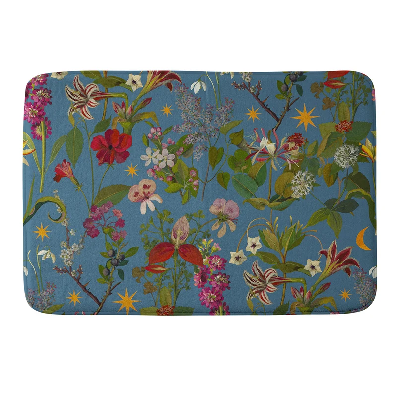Amryllis Star Periwinkle Bath Mat