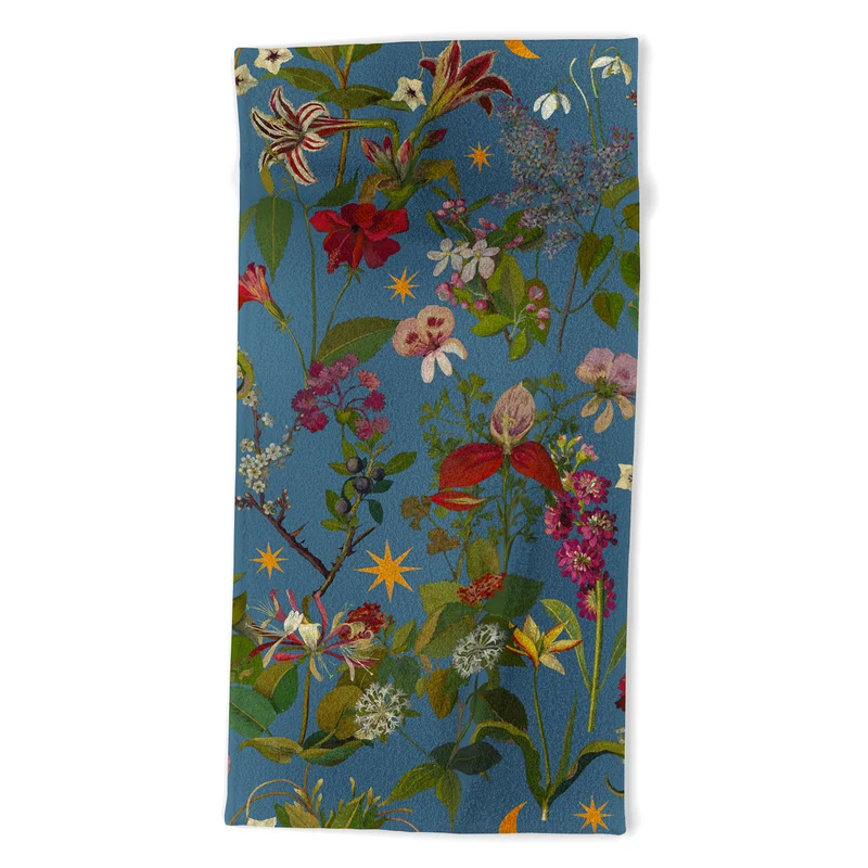 Amryllis Star Periwinkle Bath Towel