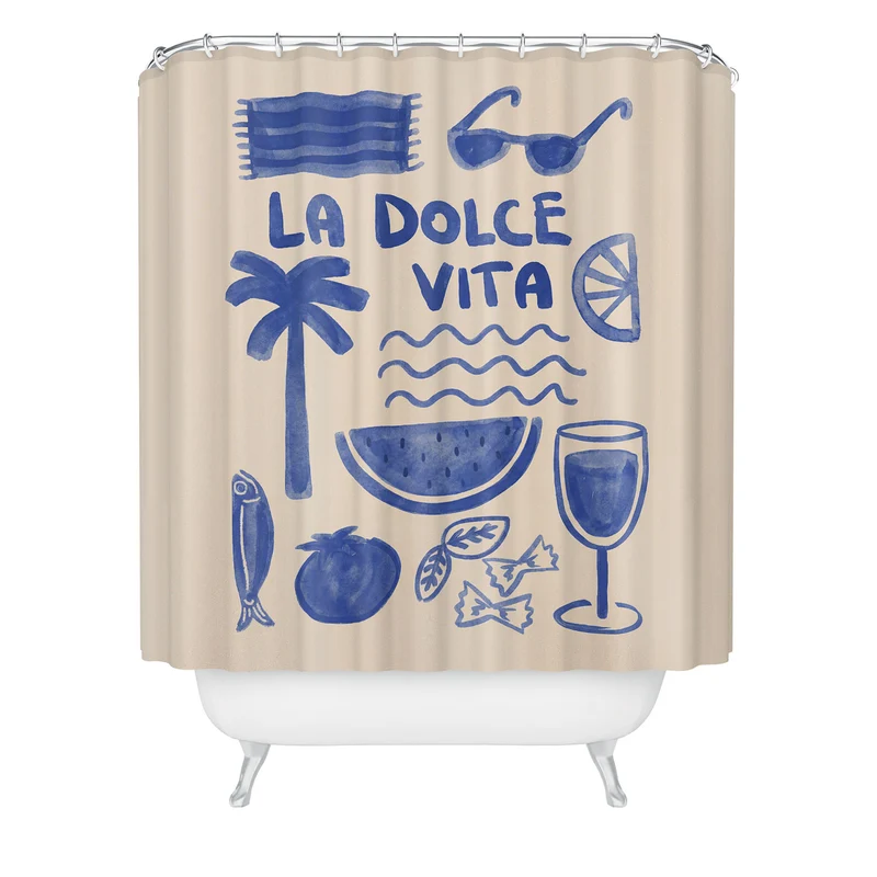 la dolce vita summer Shower Curtain