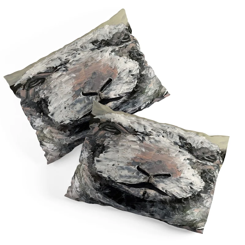 Textured Sheep Portrait Pillow Sham