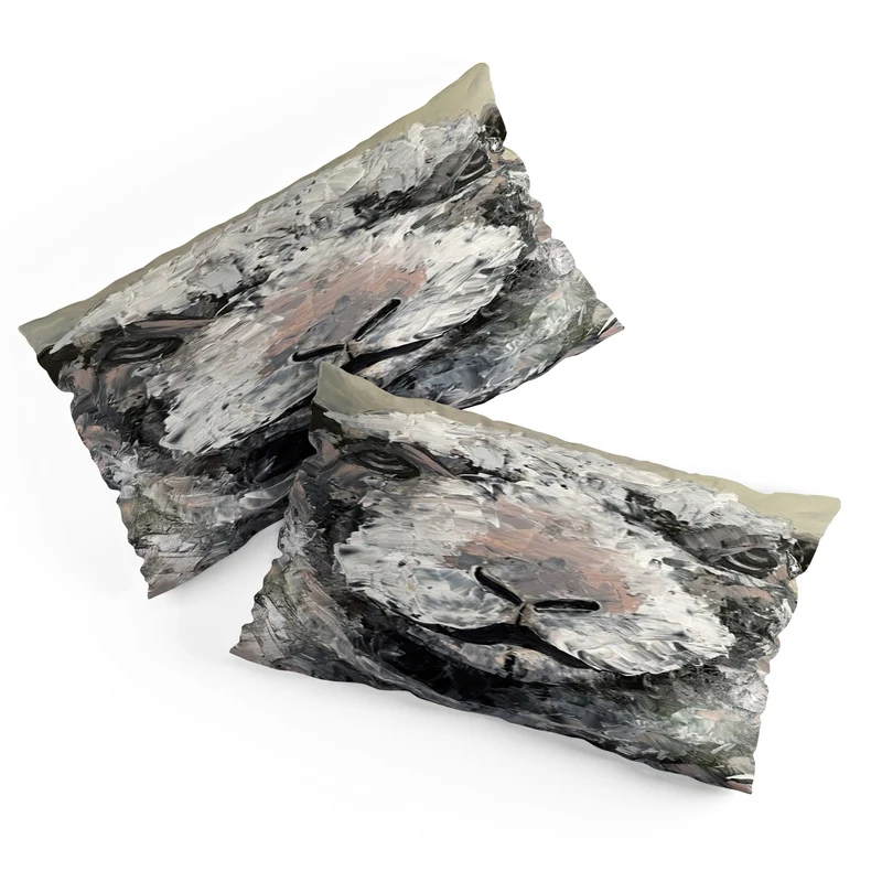 Textured Sheep Portrait Pillow Sham
