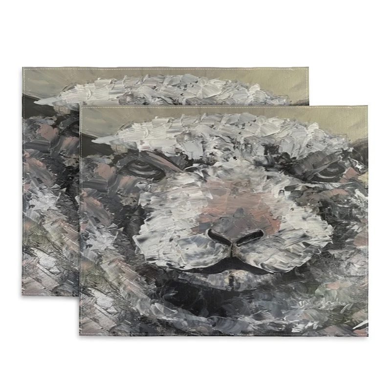Textured Sheep Portrait Placemat