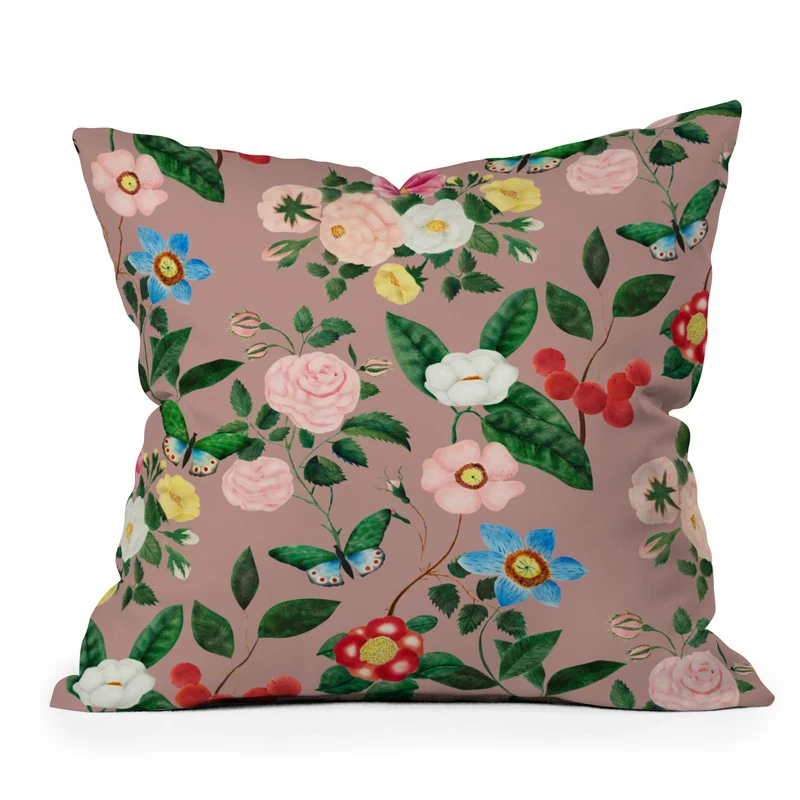 Early June Blush Throw Pillow