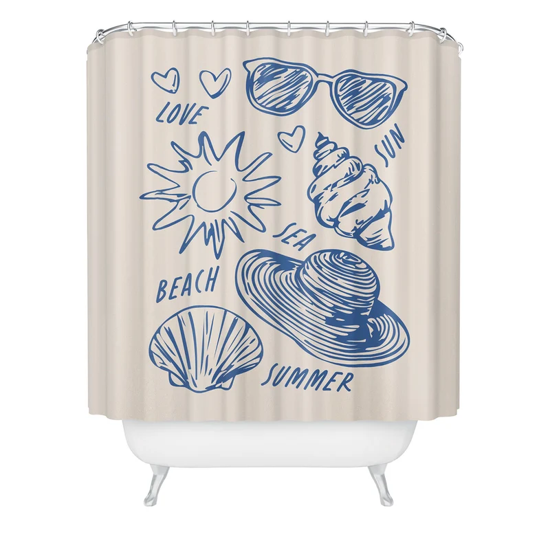love sea beach summer Shower Curtain