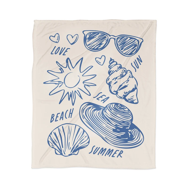 love sea beach summer Throw Blanket
