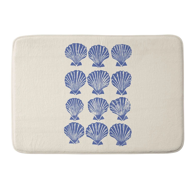 vintage seashells Bath Mat