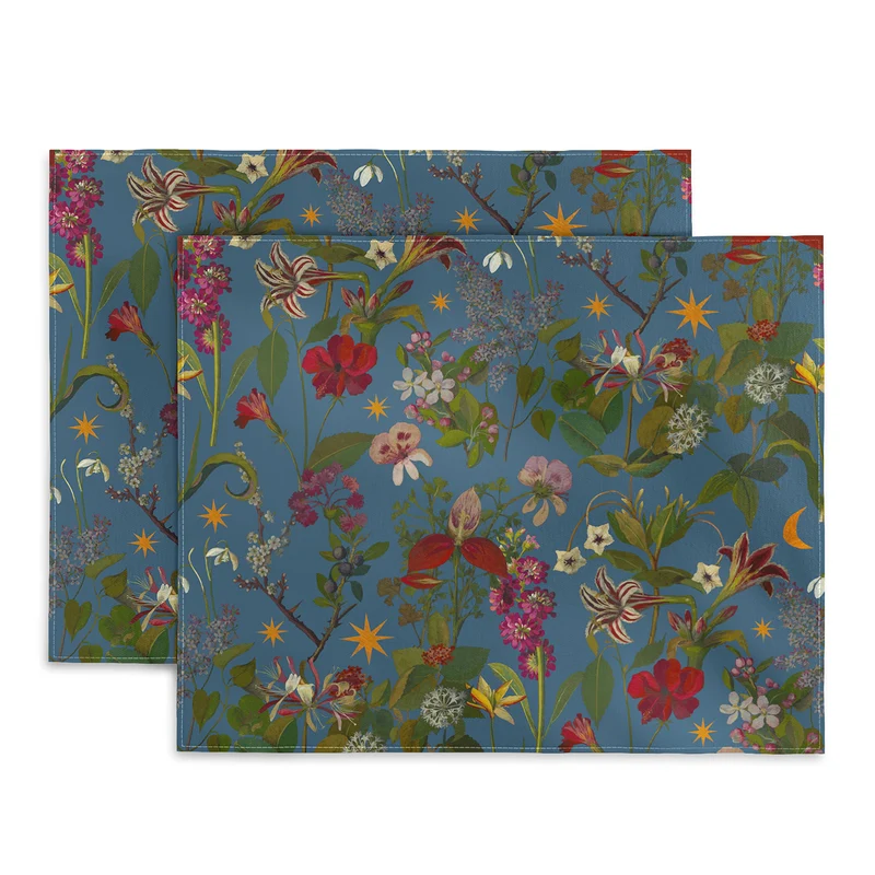 Amryllis Star Periwinkle Placemat