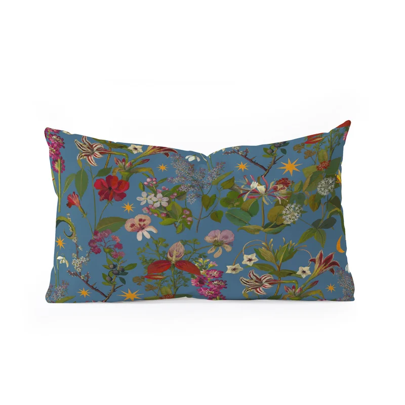 Amryllis Star Periwinkle Rectangular Pillow