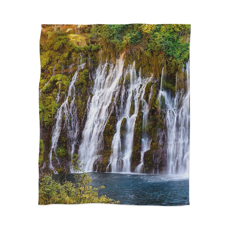 Burney Falls Throw Blanket