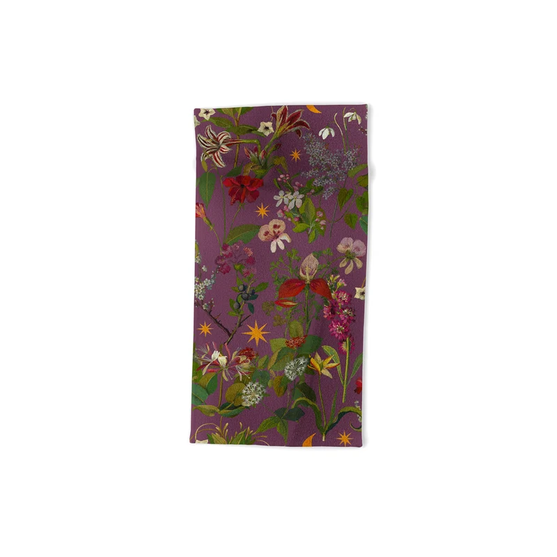 Amryllis Star Wine Bath Towel