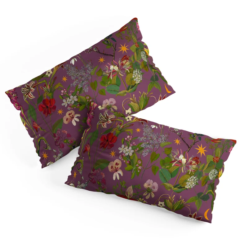 Amryllis Star Wine Pillow Sham
