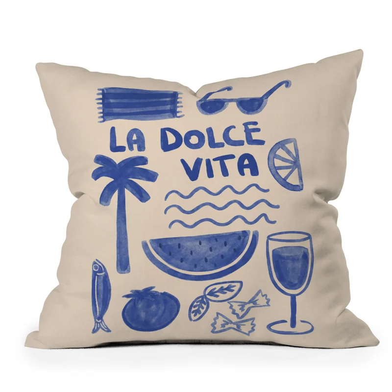 la dolce vita summer Throw Pillow