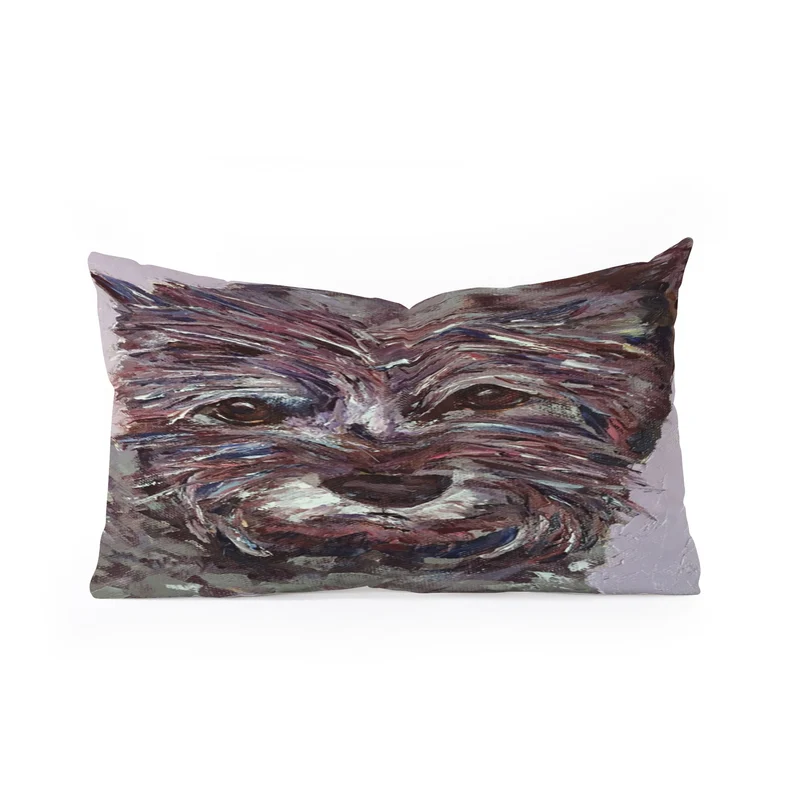 Colorful Canine Portrait Rectangular Pillow