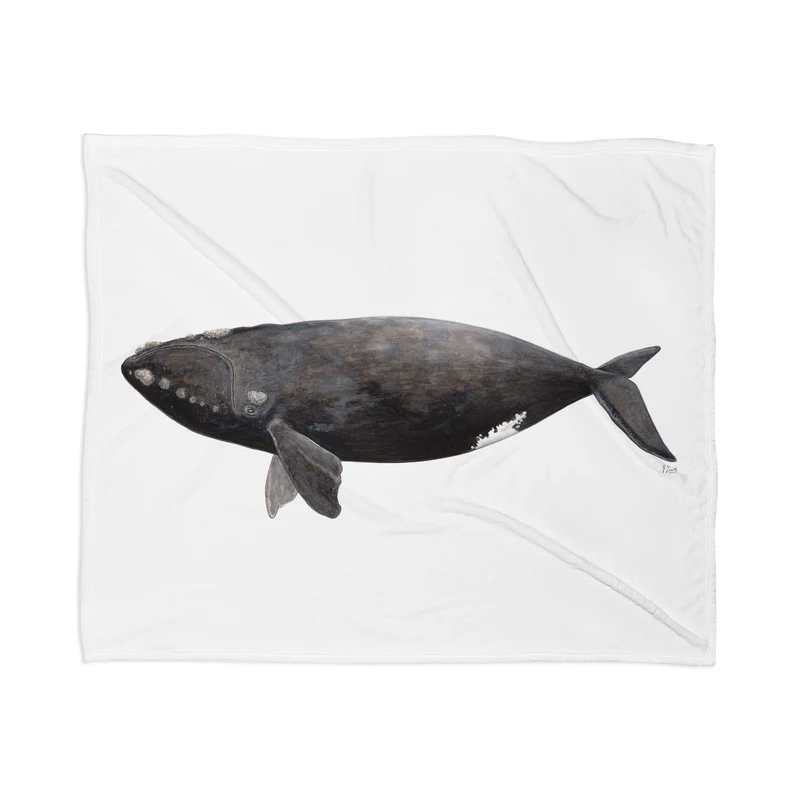 Northern right whale Throw Blanket