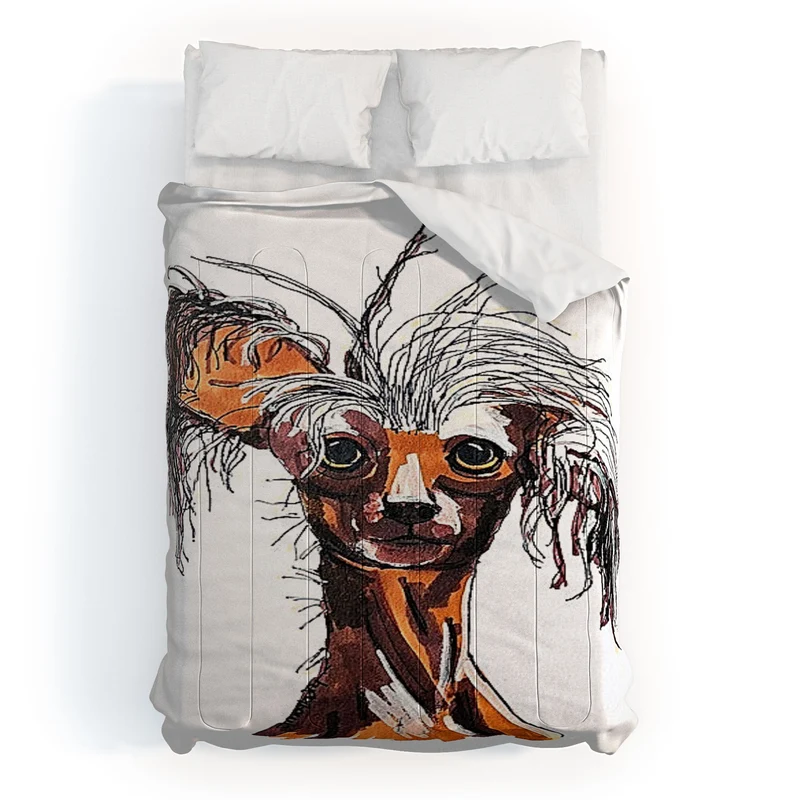Whimsical Canine Portrait Comforter
