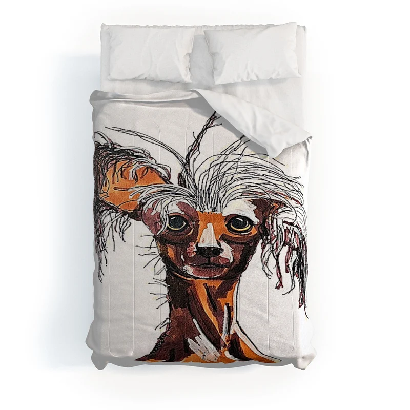 Whimsical Canine Portrait Comforter