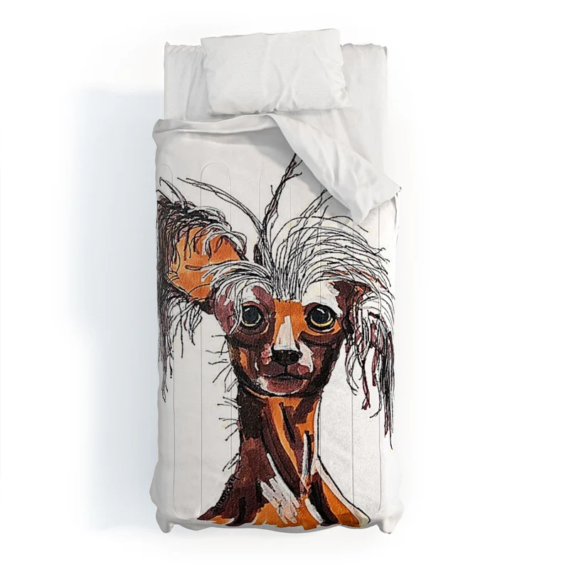 Whimsical Canine Portrait Comforter