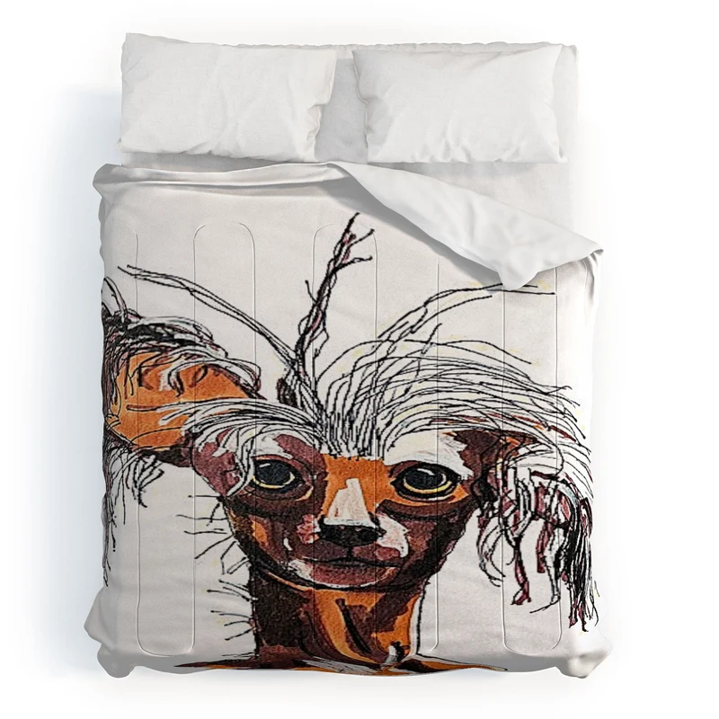 Whimsical Canine Portrait Comforter