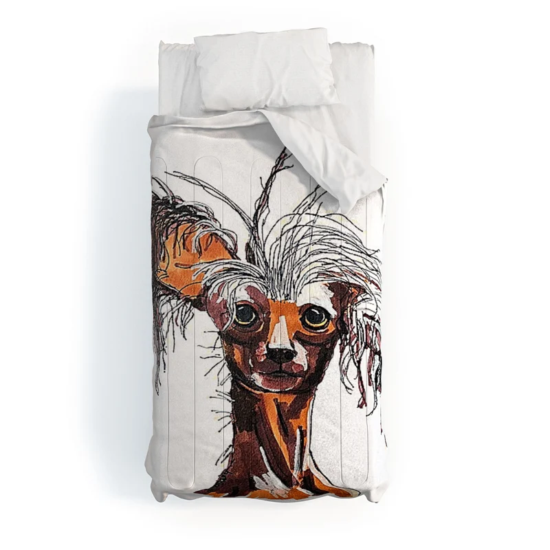 Whimsical Canine Portrait Comforter