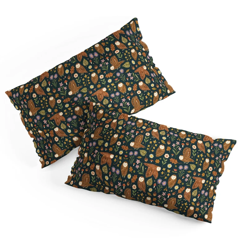 Folksy Fall Owls Pillow Sham