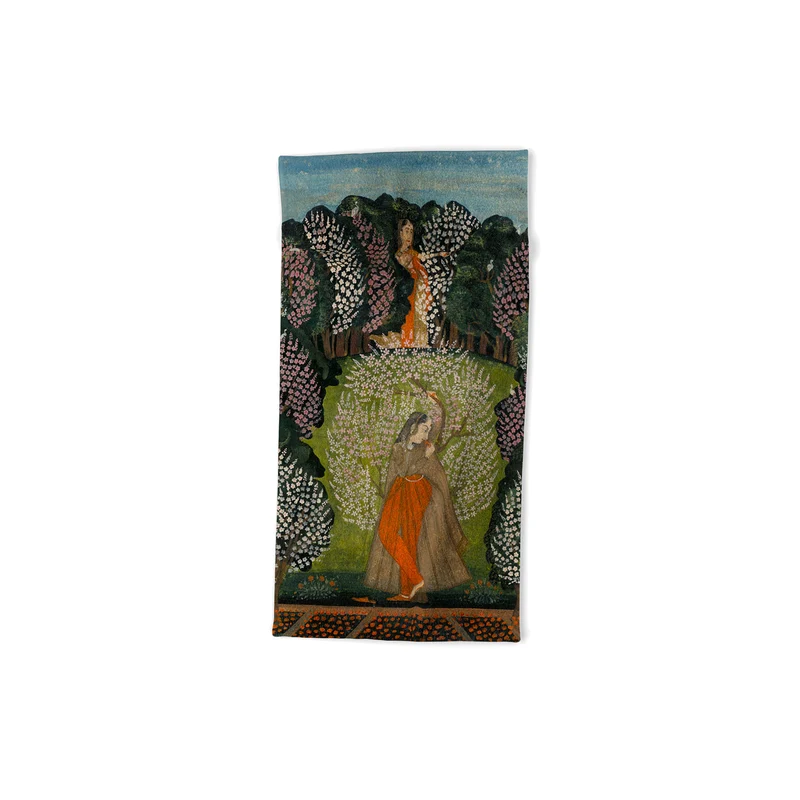 Padmini Nayika Indian Miniature Bath Towel