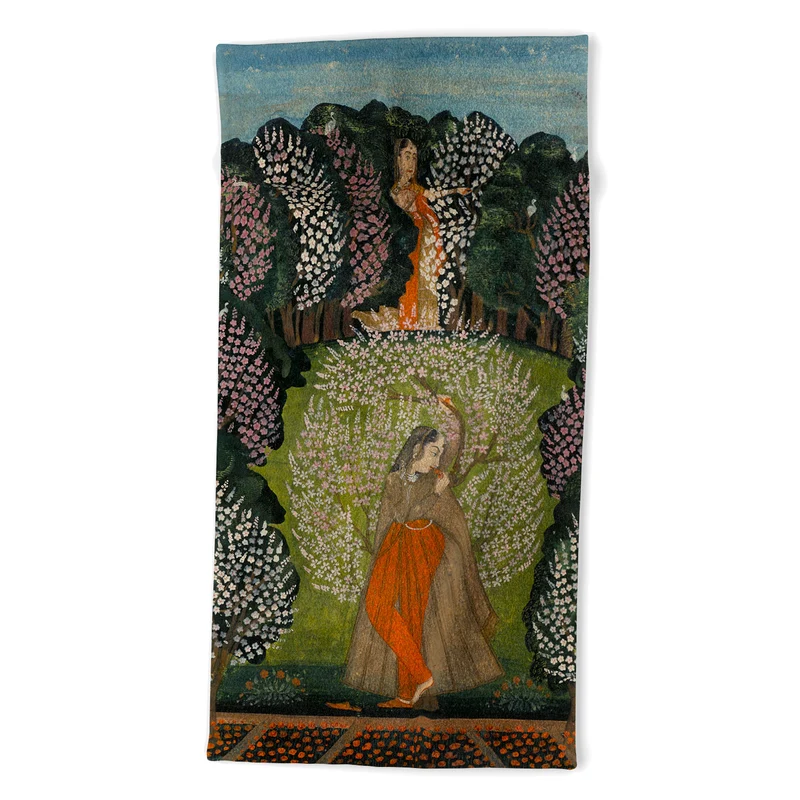 Padmini Nayika Indian Miniature Bath Towel