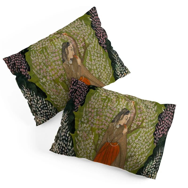 Padmini Nayika Indian Miniature Pillow Sham
