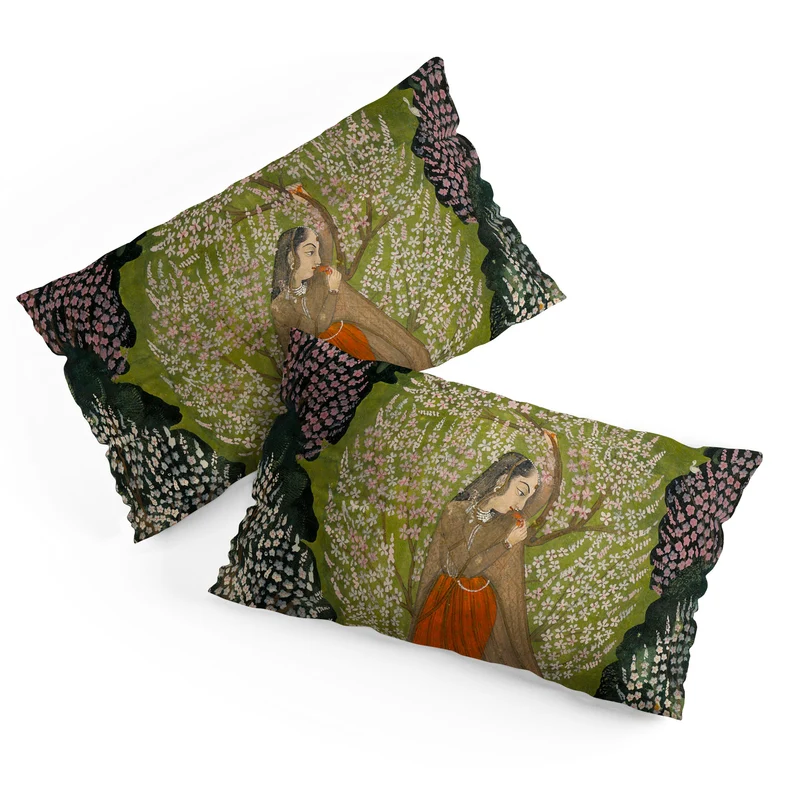Padmini Nayika Indian Miniature Pillow Sham