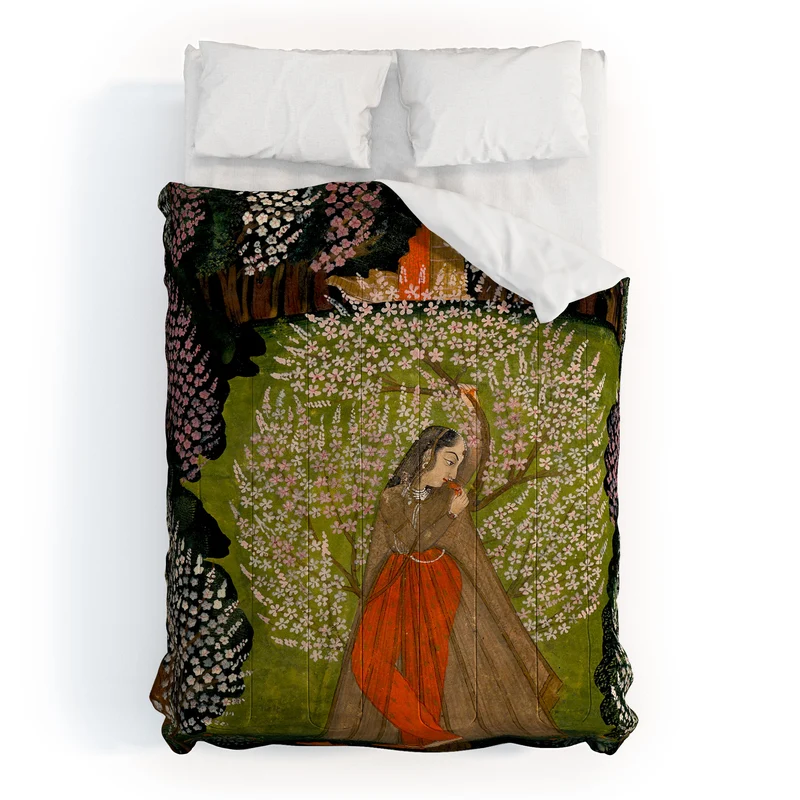 Padmini Nayika Indian Miniature Comforter