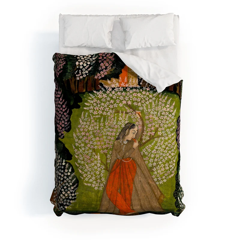 Padmini Nayika Indian Miniature Comforter