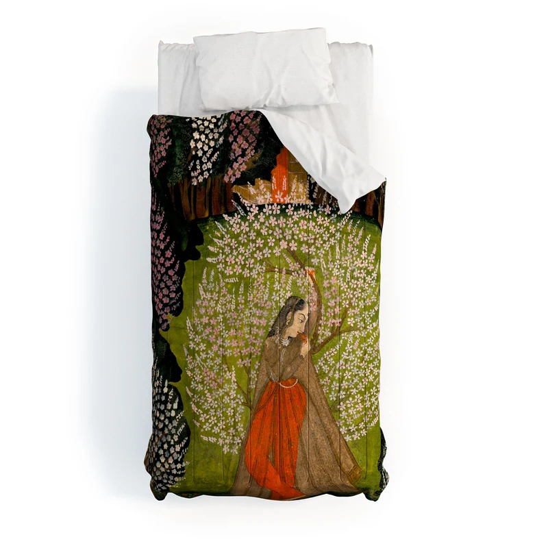 Padmini Nayika Indian Miniature Comforter
