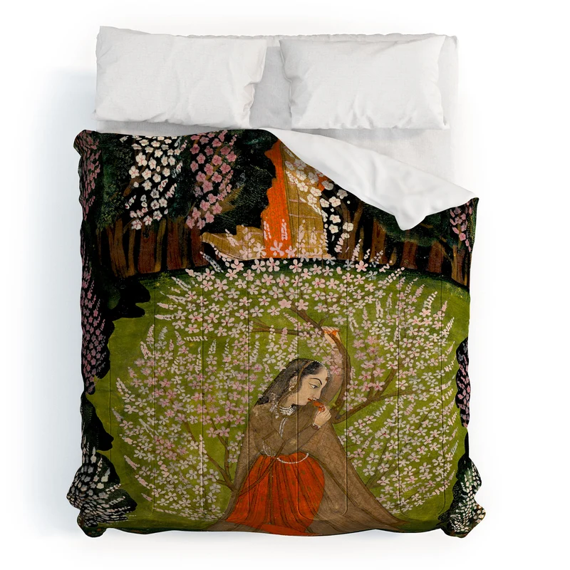Padmini Nayika Indian Miniature Comforter