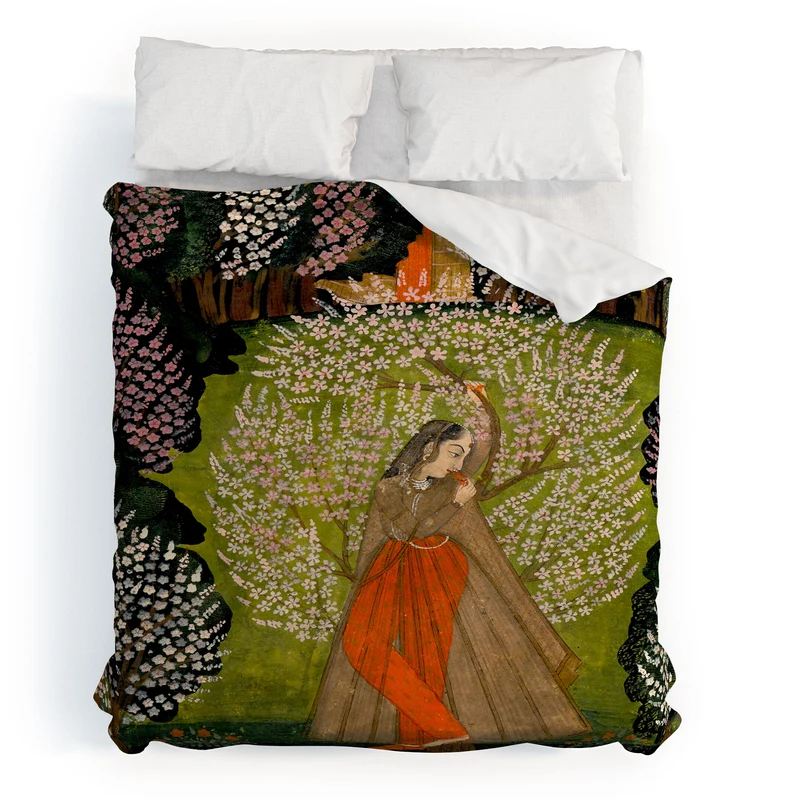 Padmini Nayika Indian Miniature Duvet Cover