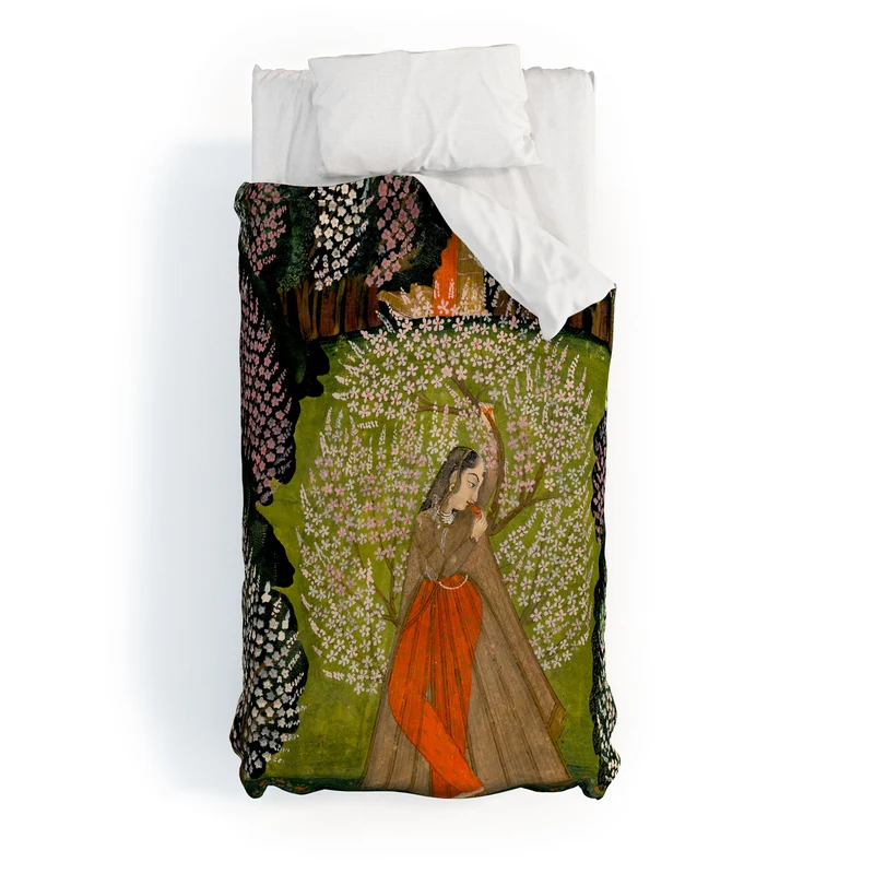 Padmini Nayika Indian Miniature Duvet Cover