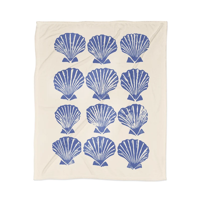 vintage seashells Throw Blanket