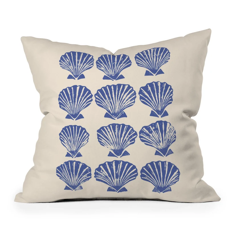 vintage seashells Throw Pillow