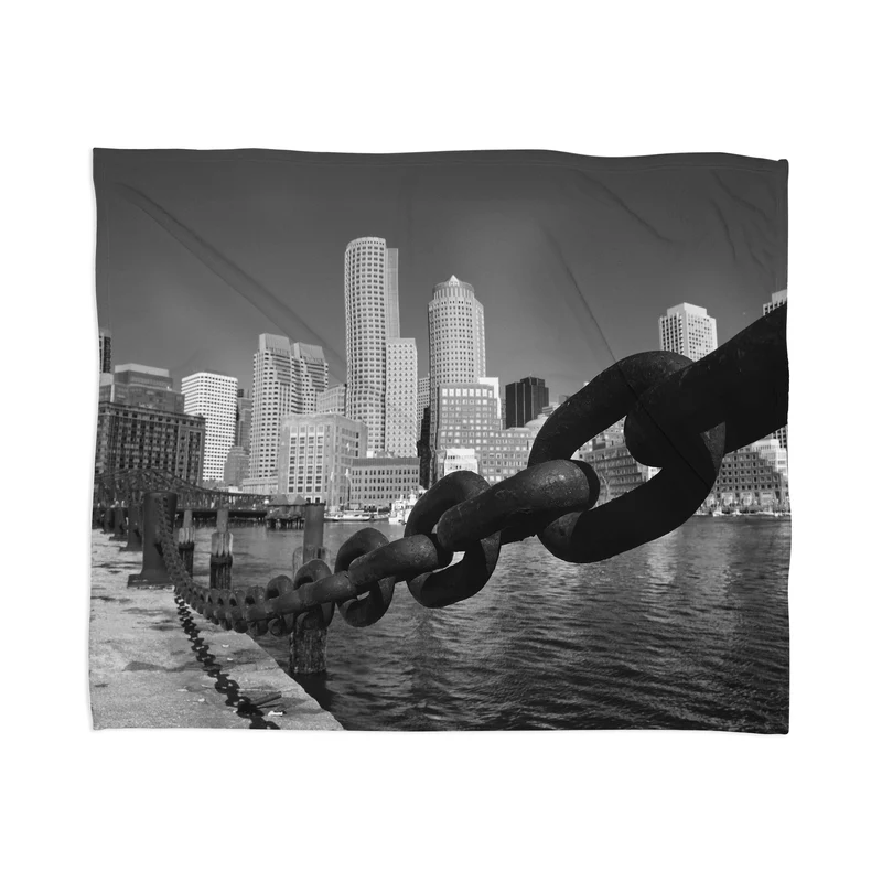 Boston Harbor Walk Throw Blanket