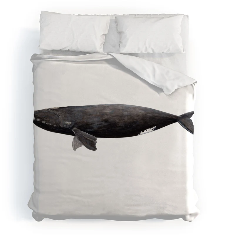 Northern right whale Duvet Cover