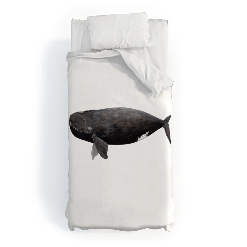 Northern right whale Duvet Cover