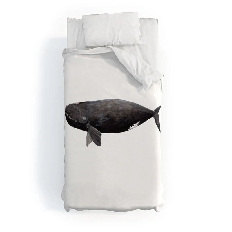 Northern right whale Duvet Cover