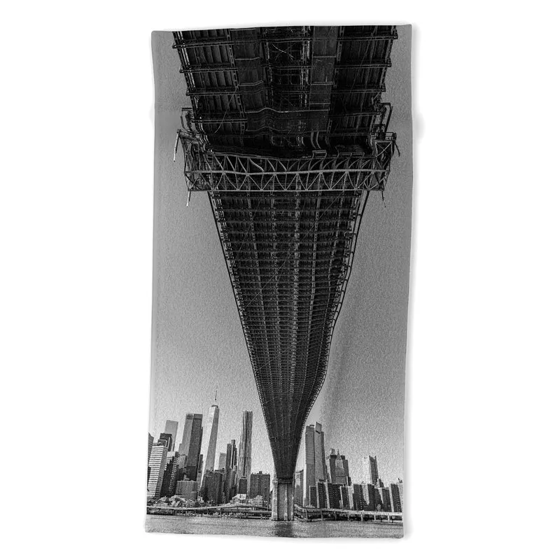 Below the Brooklyn Bridge Bath Towel