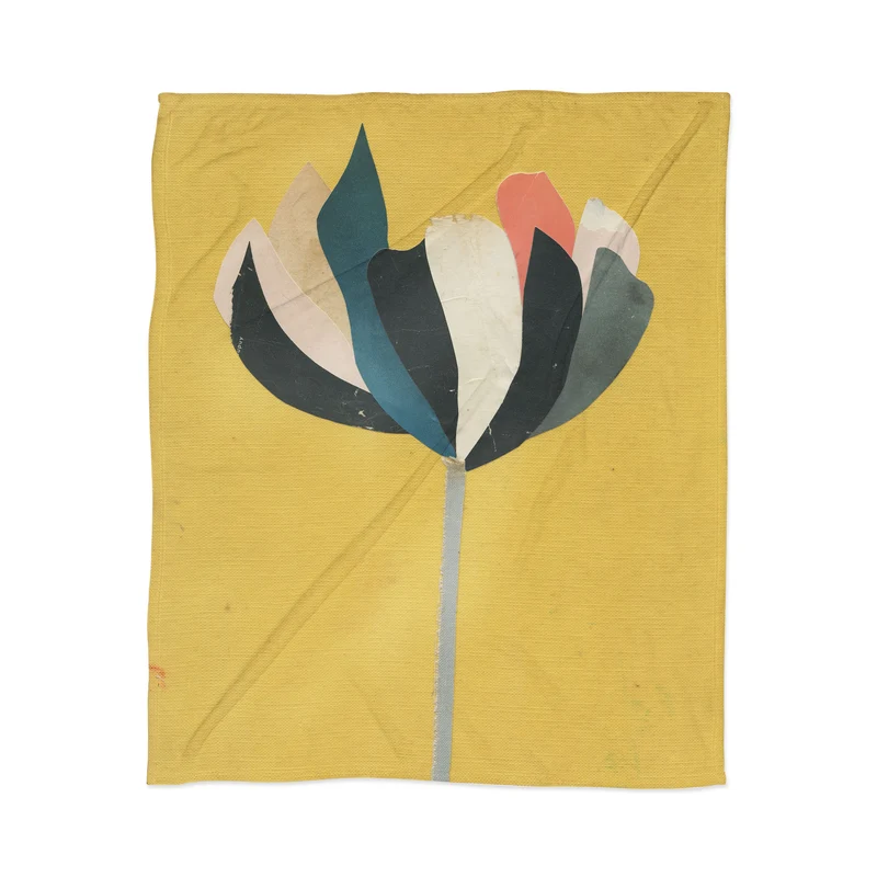 Opulent Flower Bloom II Throw Blanket